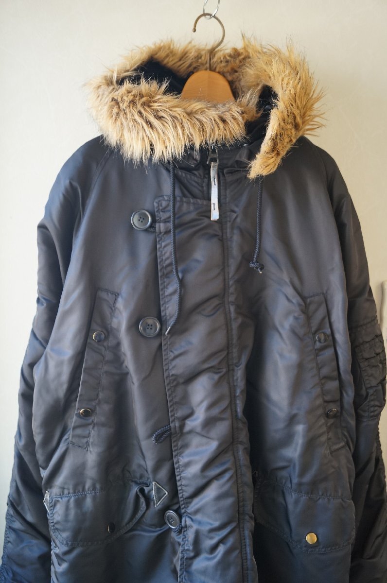 ◆ALPHA INDUSTRIES　アルファ インダストリーズ *ミリタリージャケット コート　黒 M*　古著のgplus広島 2411t2