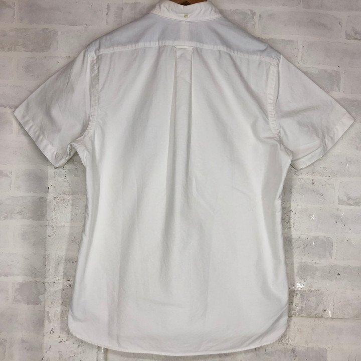 RALPH LAUREN ラルフローレン ワンポイントポニー刺繍 オックスフォード ボタンダウン 半袖シャツ SIZE: M ホワイト MH632024110518