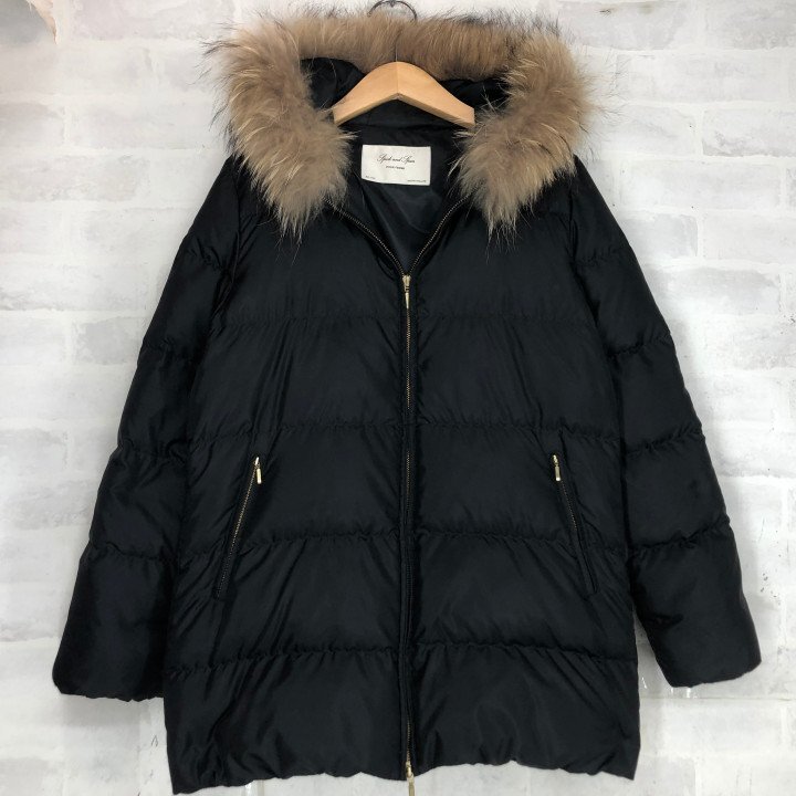 Spick&Span スピック＆スパン ラクーンファー付き ダウンジャケット ダウンコート SIZE: 40 ブラック LH632024112909