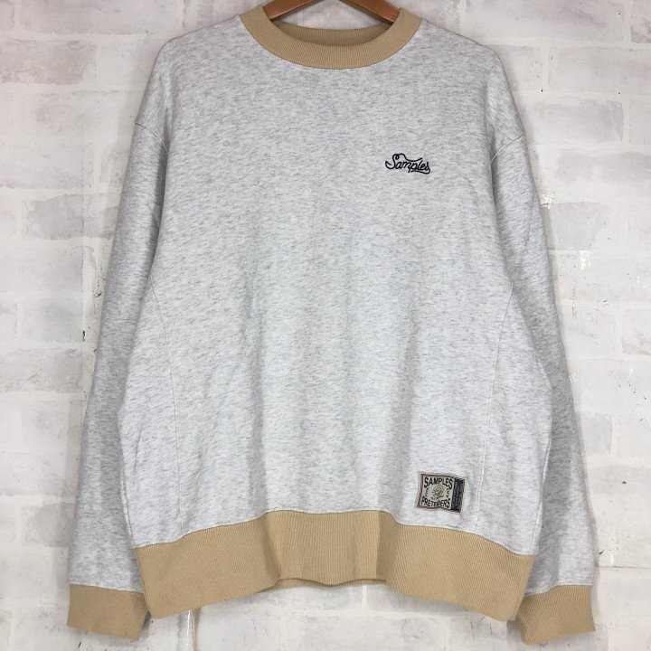 SAMPLES サンプルズ UNIFORM COLOR RIB CREWNECK SWEATSHIRT クルーネックスウェット SIZE: L ヘザーグレー MH632024112901