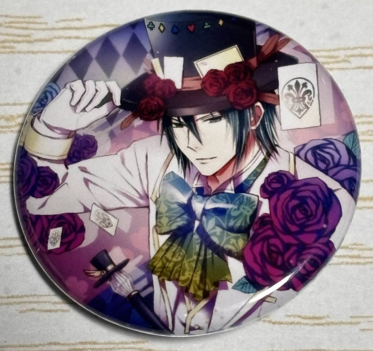 ハートの国のアリス 予約特典 缶バッジ クインロゼ ユリウス ゴーランド ボリス ハートの国のアリス 予約特典 缶バッジ クインロゼ ユリウス