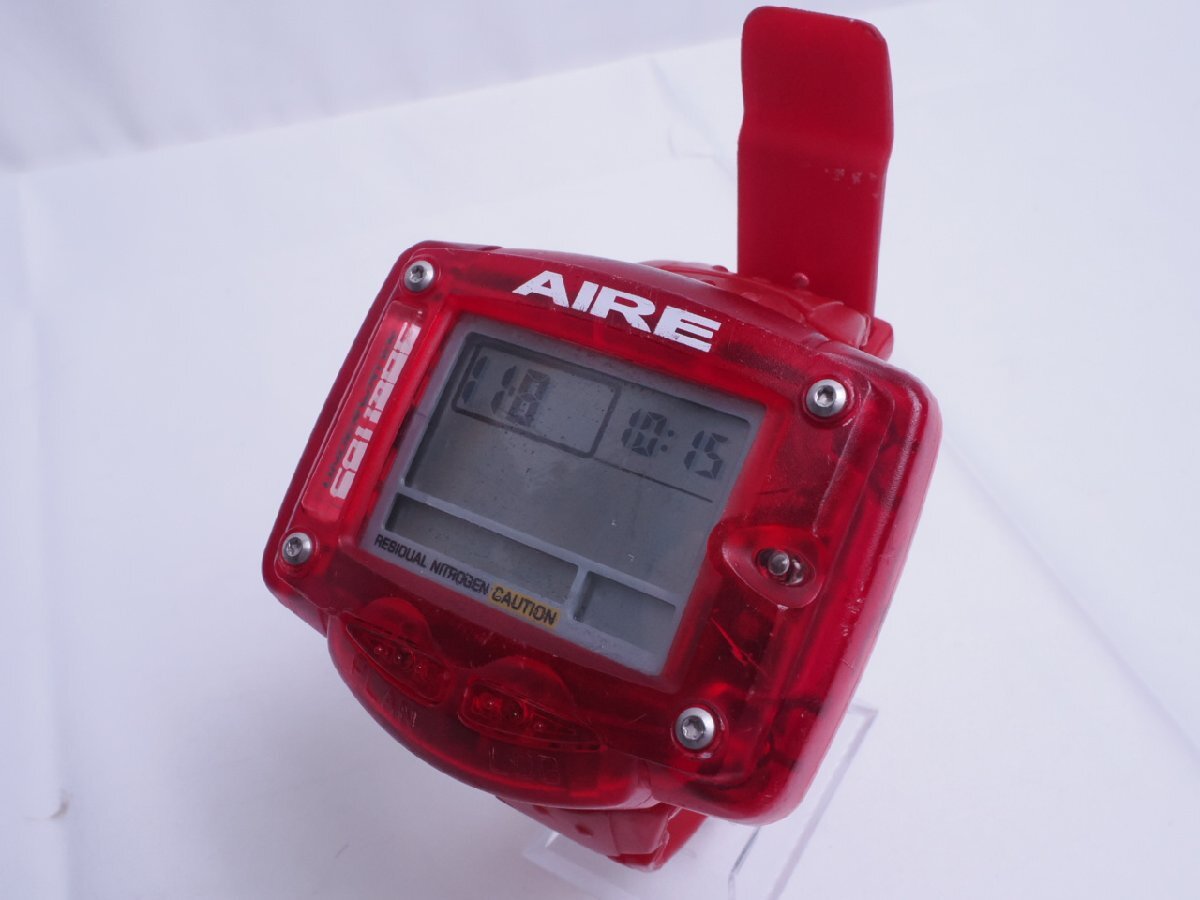 SCUBAPRO スキューバプロ AIRE SQEARE スクエア ダイブコンピュータ 取説付き カラー:レッド スキューバダイビング用品 [S62044]