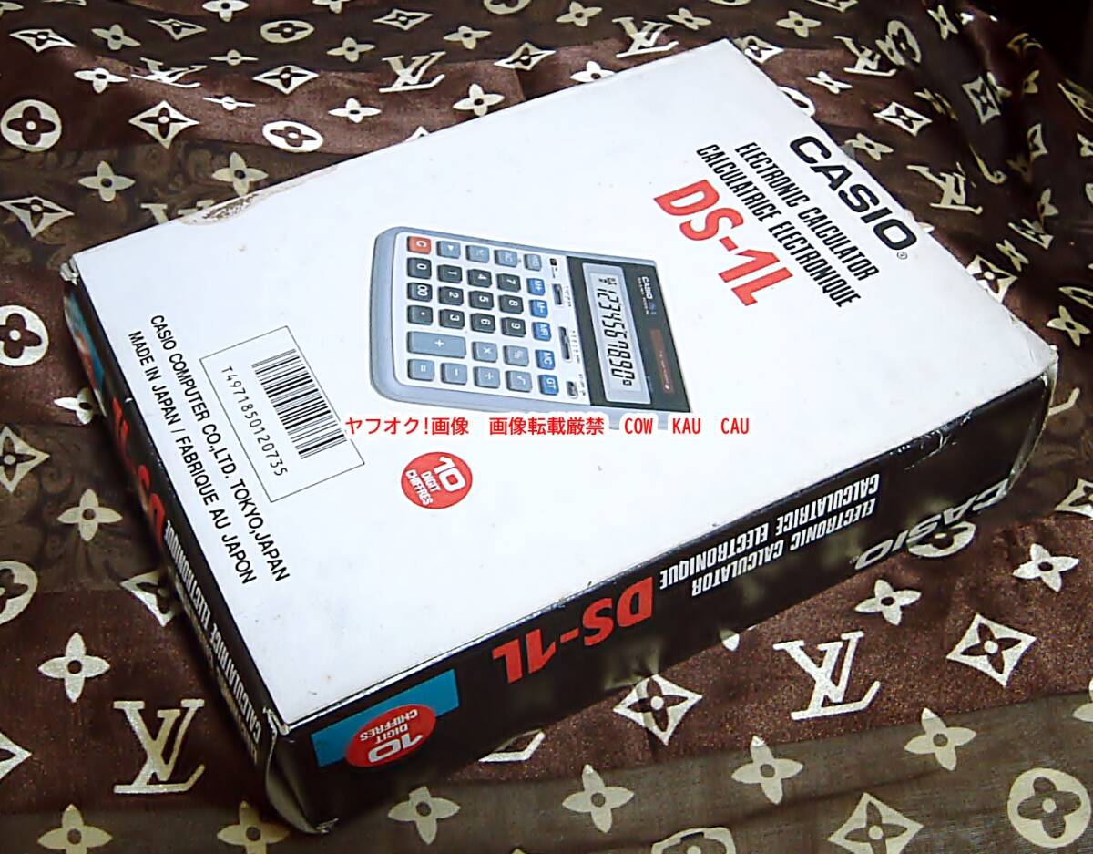 電卓　銘機(jī)　希少　カシオ　DS-1L　1990年代　元箱　取説付き　JUNK　日本制　◆レア　レトロ　廃盤　計(jì)算機(jī)　難あり　部品取り　等に
