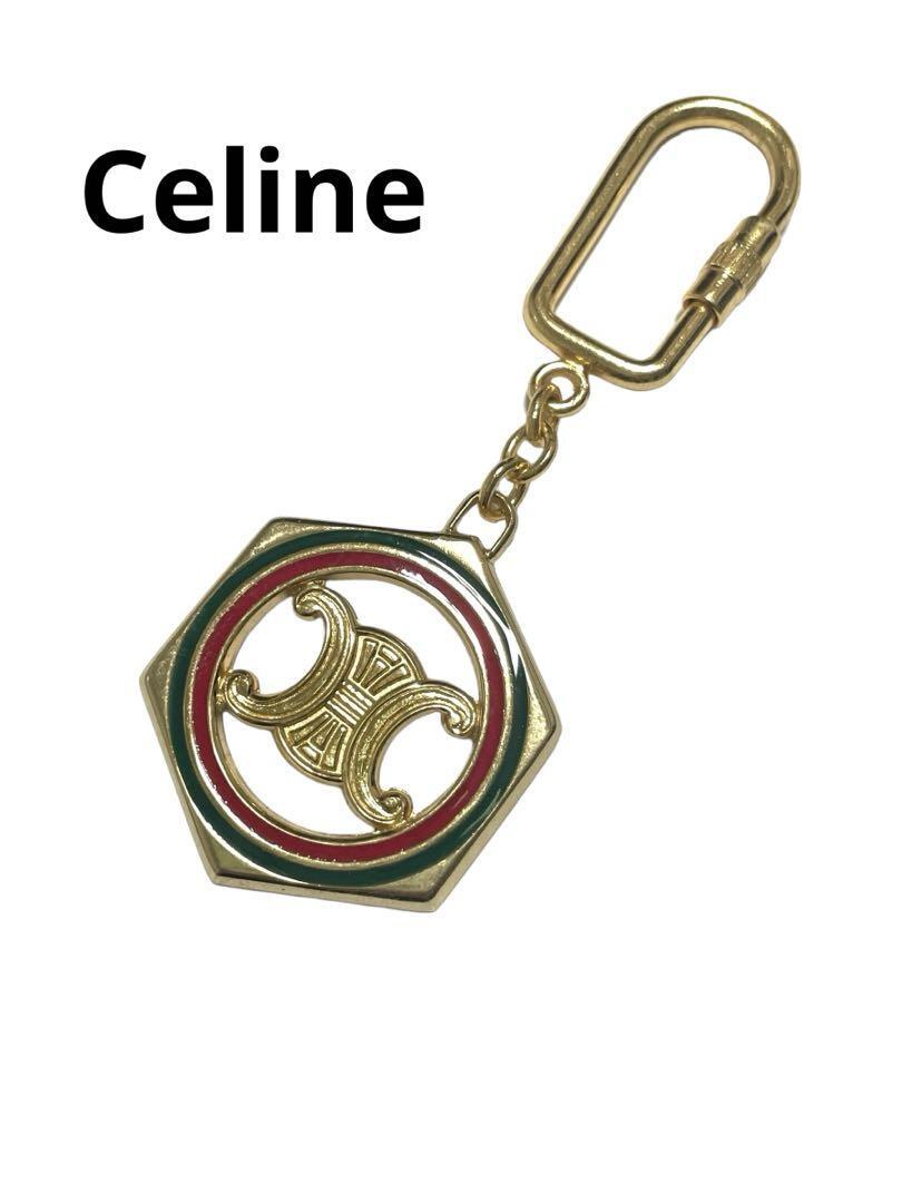 Celine セリーヌ マカダム キーリング チャーム キーホルダー Celine セリーヌ マカダム キーリング チャーム キーホルダー