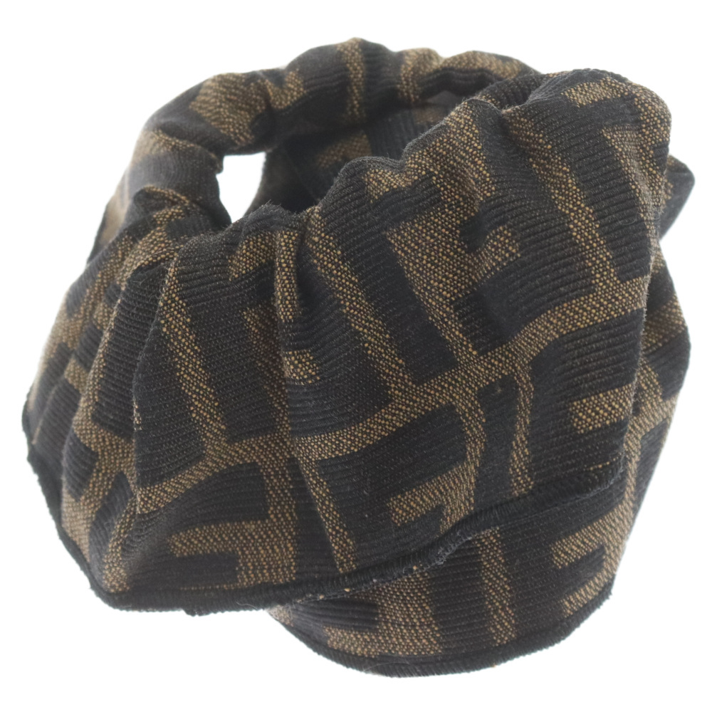 FENDI Fendi Scrunchie Zucca pattern hair - rubber elastic Brown 