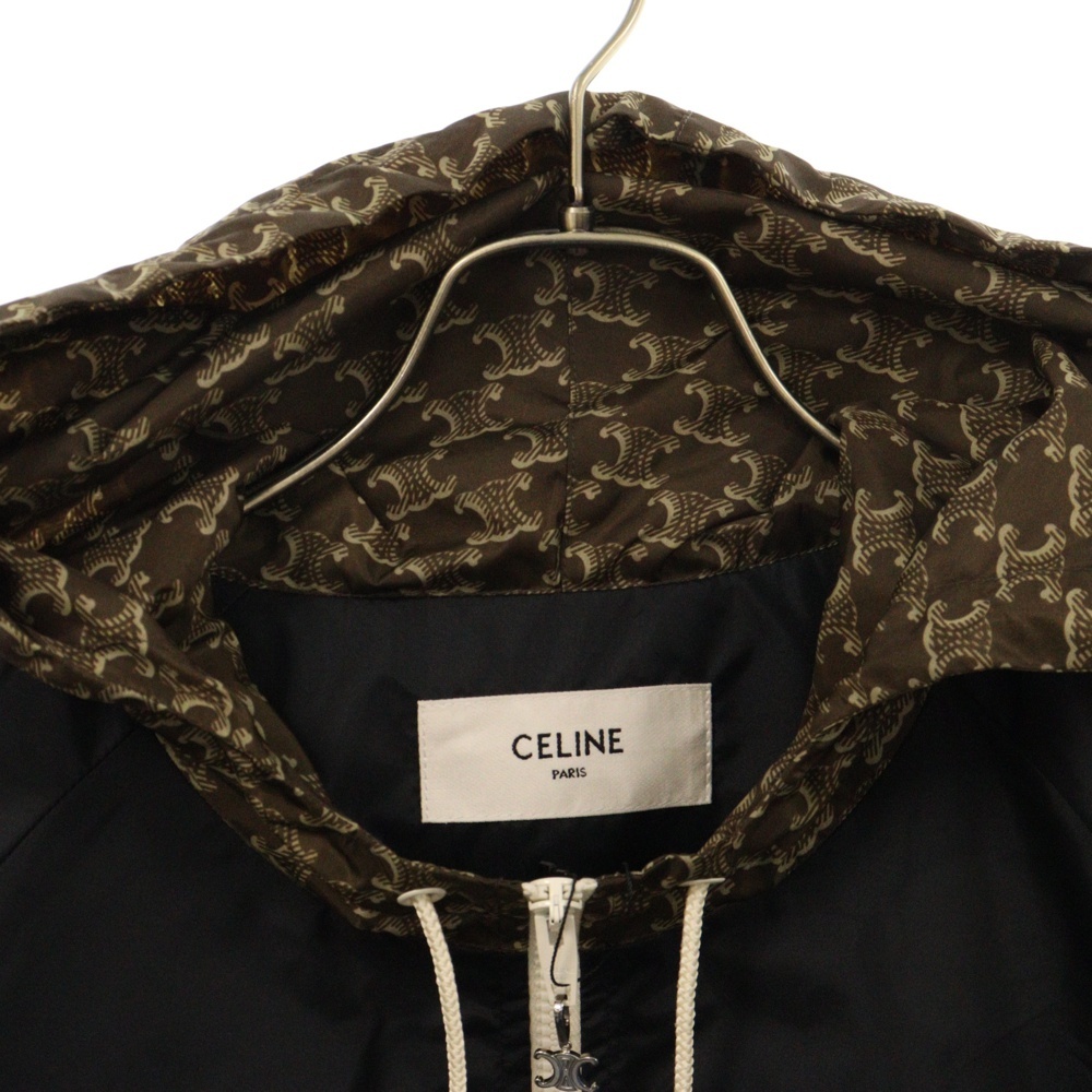 CELINE Celine Trio mf monogram Logo nylon Zip up blouson 2W343344N.02BL