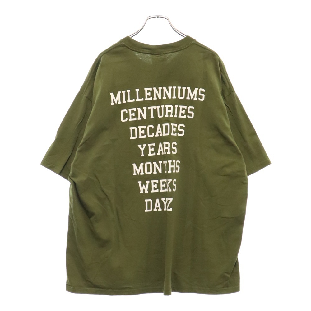 DAYZ オープン1周年記念 胸ロゴ バックプリント クルーネック 半袖Tシャツ カットソー カーキ