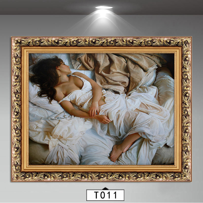 眠り姫 廊下壁画 油彩画 玄関飾り 裸婦 壁掛け 人物画 美女 眠り姫 廊下壁画 油彩画 玄関飾り 裸婦 壁掛け 人物画 美女