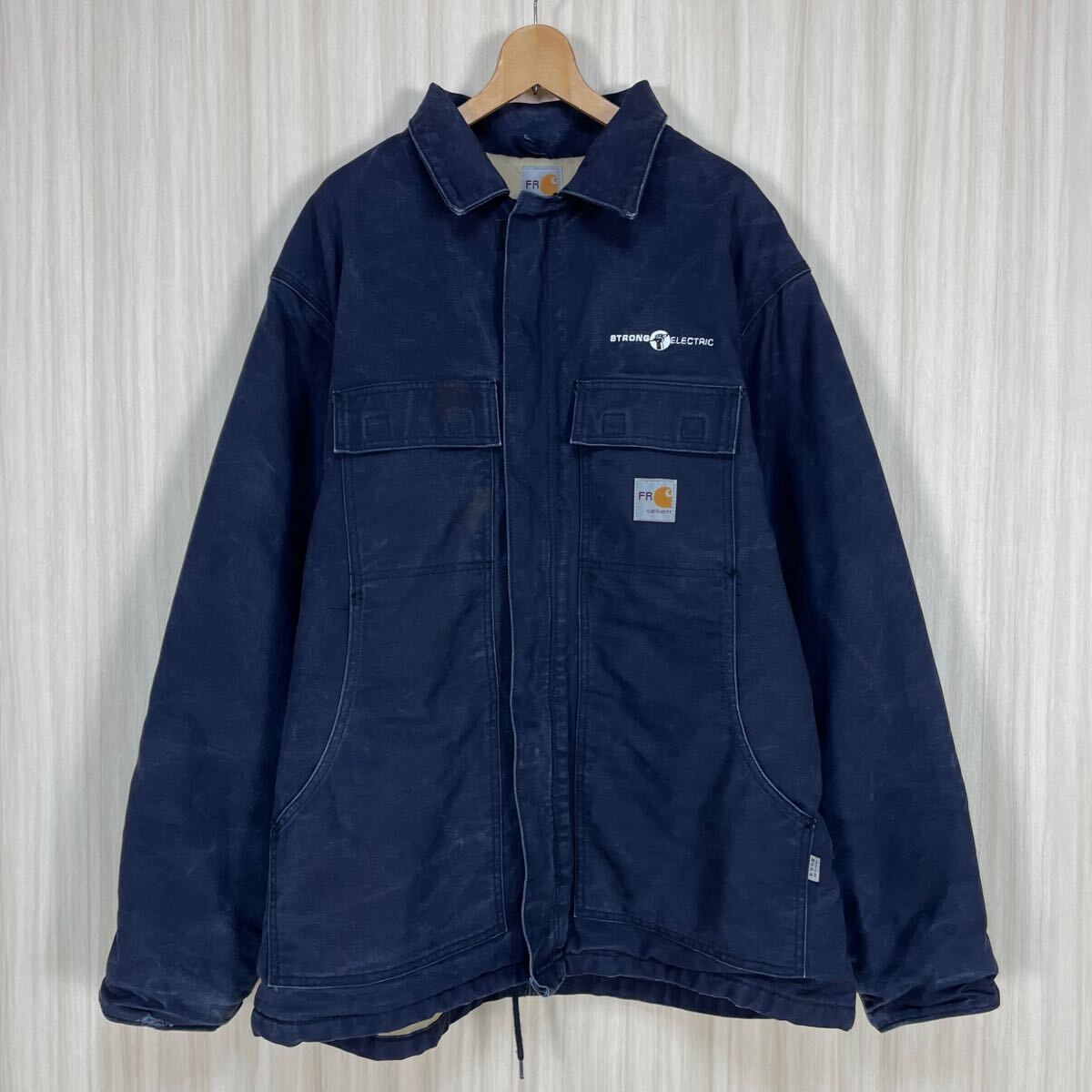 希少 メキシコ製 Carhartt カーハート FRシリーズ 企業ロゴ 中綿 希少 メキシコ製 Carhartt カーハート FRシリーズ 企業ロゴ 中綿