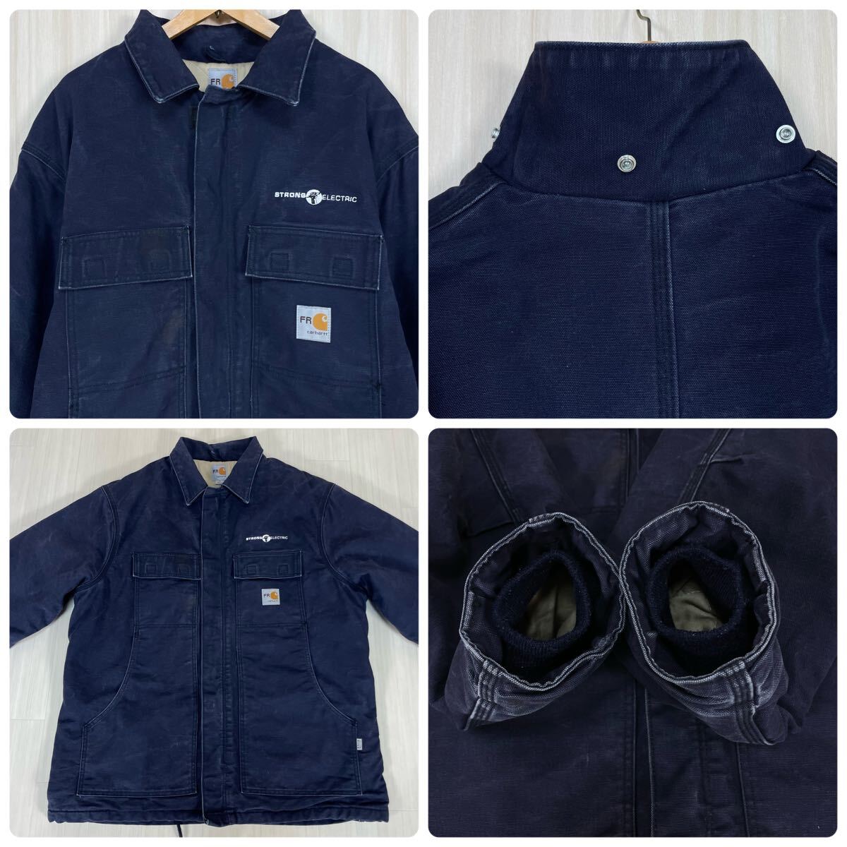 希少 メキシコ製 Carhartt カーハート FRシリーズ 企業ロゴ 中綿 希少 メキシコ製 Carhartt カーハート FRシリーズ 企業ロゴ 中綿