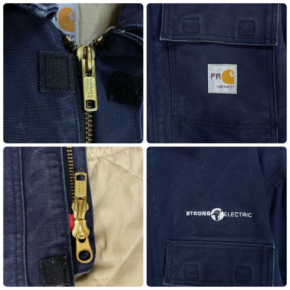 希少 メキシコ製 Carhartt カーハート FRシリーズ 企業ロゴ 中綿 希少 メキシコ製 Carhartt カーハート FRシリーズ 企業ロゴ 中綿