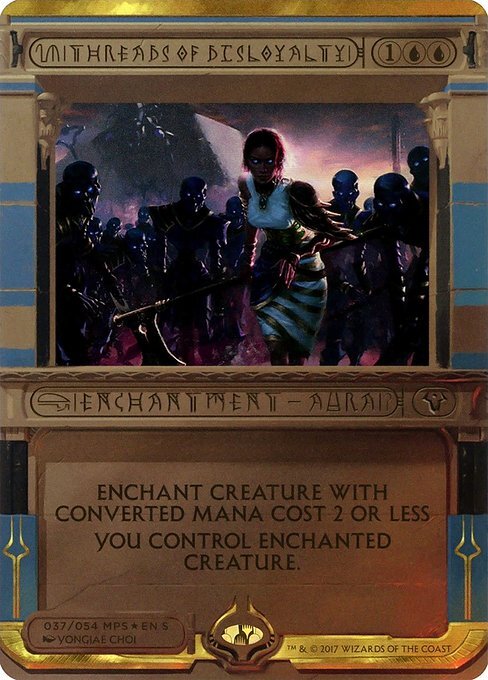MTG ■青/英語版■ 《不忠の糸/Threads of Disloyalty》★FOIL★ Amonkhet Invocations MPS