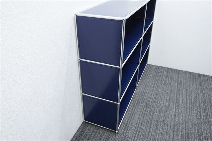 【中古】人気 USMハラー ユニット 2列3段 オープン サイドパンチングパネル W1523 D373 H1095 スティールブル―