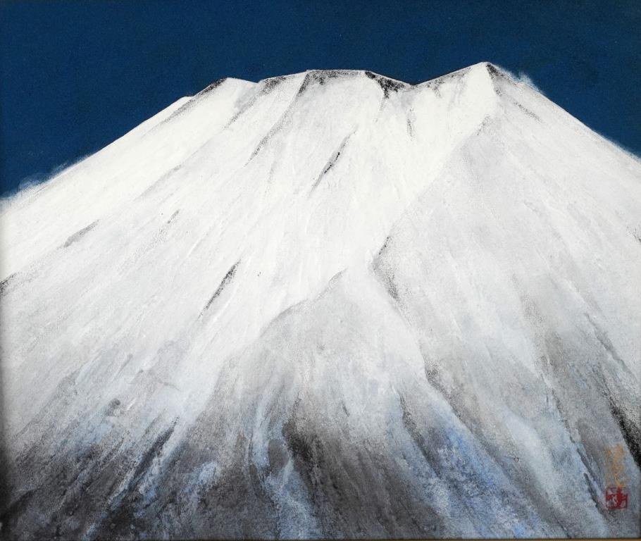 五十嵐晴徳『貴峰』 富士山◇日本画8号◇落款、共シール有◇日展 五十嵐晴徳『貴峰』 富士山◇日本画8号◇落款、共シール有◇日展