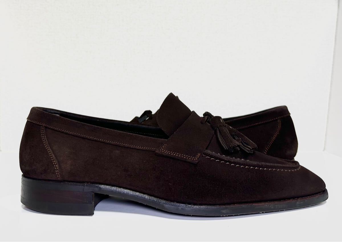 即決/定価53.900円/UNION IMPERIAL ユニオンインペリアル Special Model メンズ レザー タッセル ローファー ダークブラウン/スエード