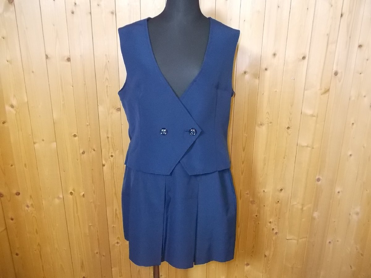 1◆SCHOOL WEAR 制服◆スクールウエア 学生服 女子 ベスト プリーツスカート うすネイビー色 ベストは着用感少なめ 6K
