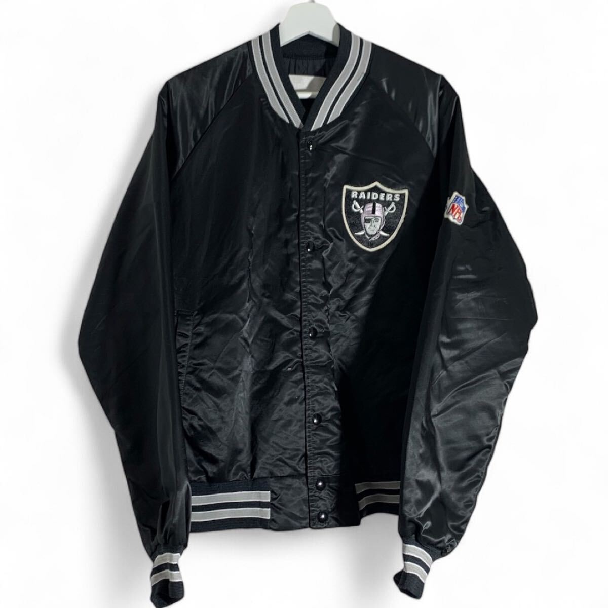 241001BRB98○ 1990'S RAIDERS TEAM JACKET BLACK Size:L 241001BRB98○ 1990'S RAIDERS TEAM JACKET BLACK Size:L