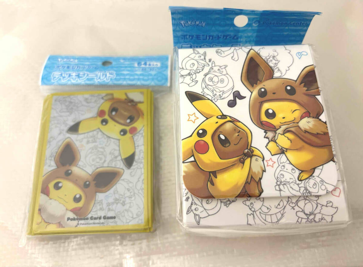 【新品 未開封】 ポケモンカード　ポンチョ ピカチュウ　イーブイ　デッキケース　デッキシールド / FAN OF PIKACHU EIEVUI スリーブ