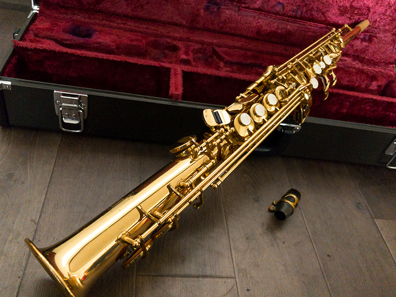 □YAMAHA YSS-475 ソプラノサックス ハードケース・マウスピース □YAMAHA YSS-475 ソプラノサックス ハードケース・マウスピース