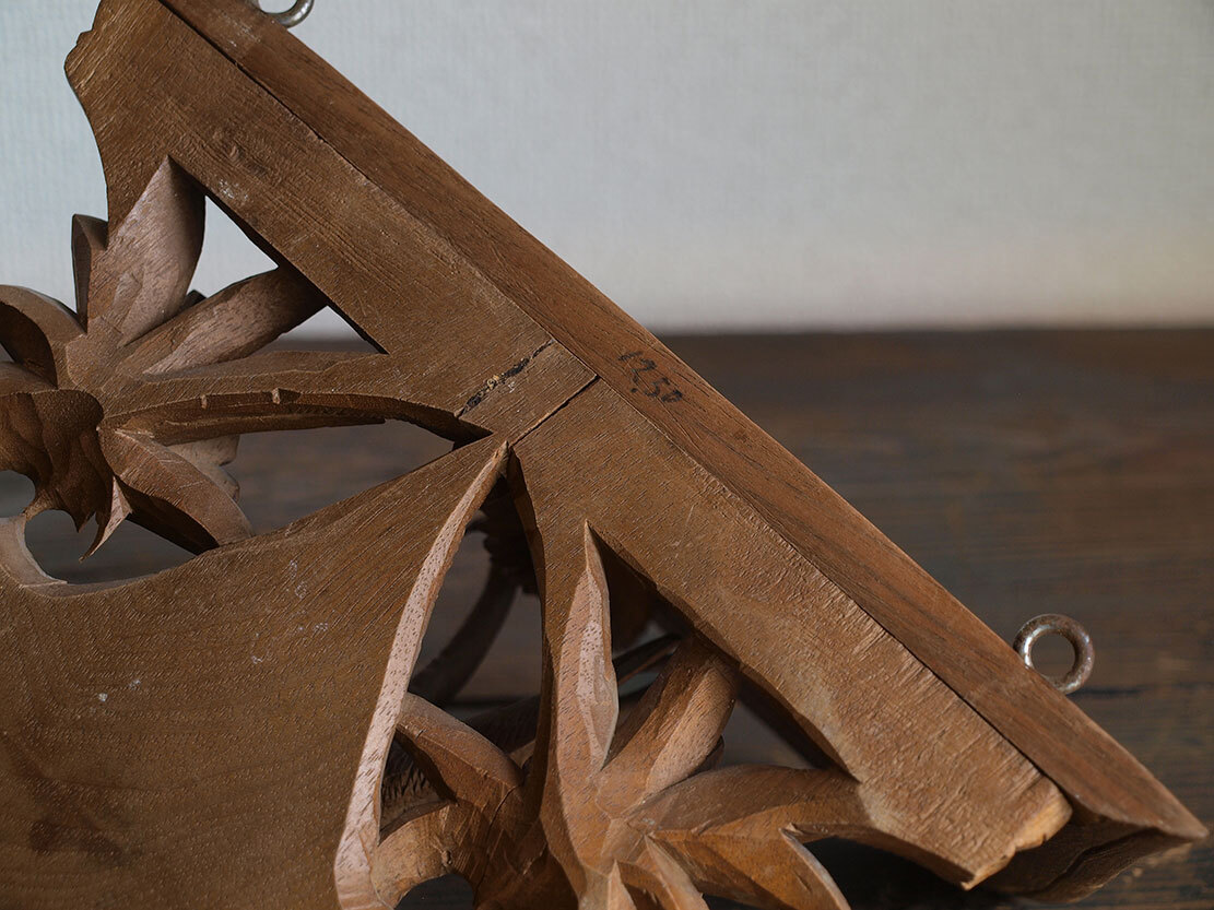 木彫りの山羊 鹿 コーベル コンソール 飾り棚 彫刻 ウォールシェル/K024 木彫りの山羊 鹿 コーベル コンソール 飾り棚 彫刻 ウォール