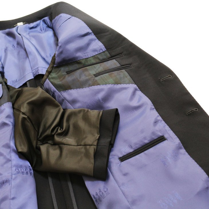 新品 春秋冬 POLO BRITISH COUNTRY SPIRIT ポロ ビーシーエス 濃紺ネイビー無地 コンブレ 金2つボタン ジャケット BB7_画像9