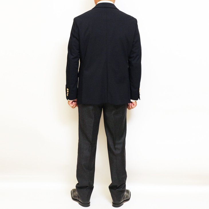 新品 春秋冬 POLO BRITISH COUNTRY SPIRIT ポロ ビーシーエス 濃紺ネイビー無地 コンブレ 金2つボタン ジャケット BB7_画像4