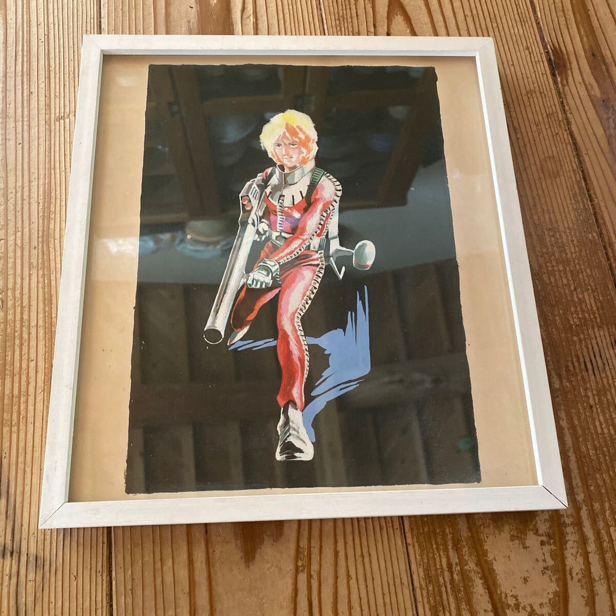 シャア・アズナブル 素顔 機動戦士ガンダム 絵画 額縁 額入り シャア・アズナブル 素顔 機動戦士ガンダム 絵画 額縁 額入り