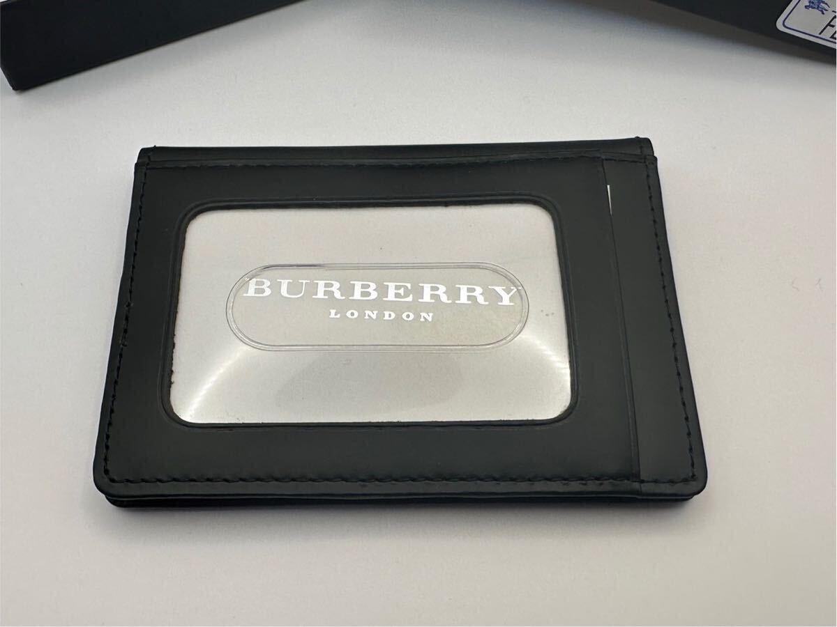 1円〜】 BURBERRY BURBERRY ブラック カードケース 名刺入れ