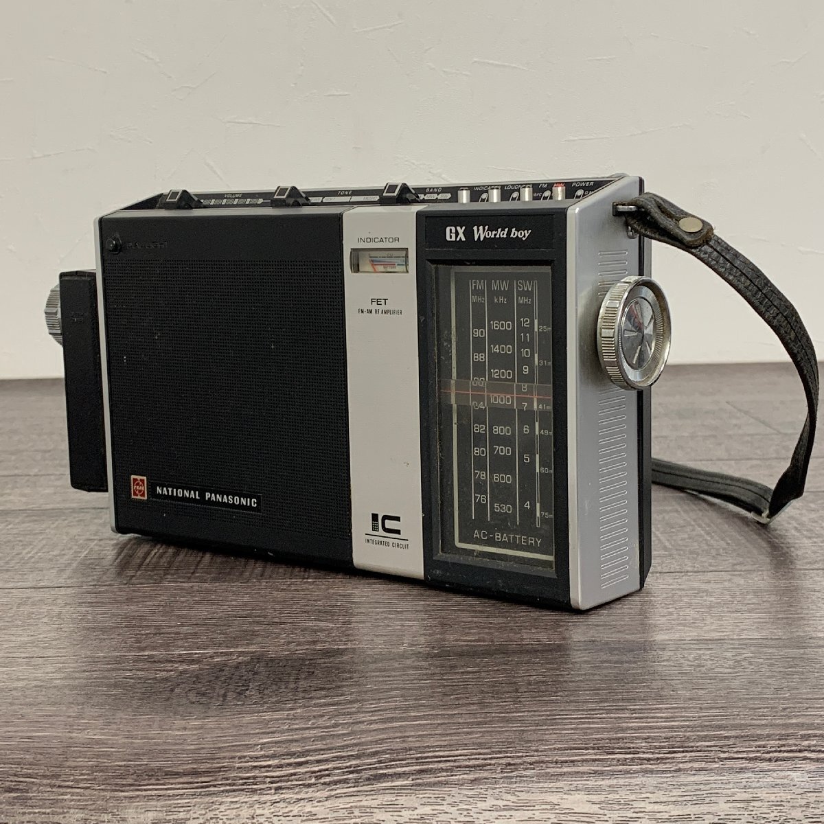 National Panasonic RF-858 GX World Boy ラジオ FM MW SW タイマー アナログ 通電確認◆B0147
