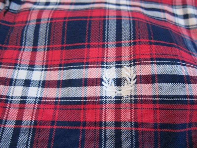 FRED PERRY フレッド ペリー コットン フルジップ マドラス チェック スイングトップ ジャケット L