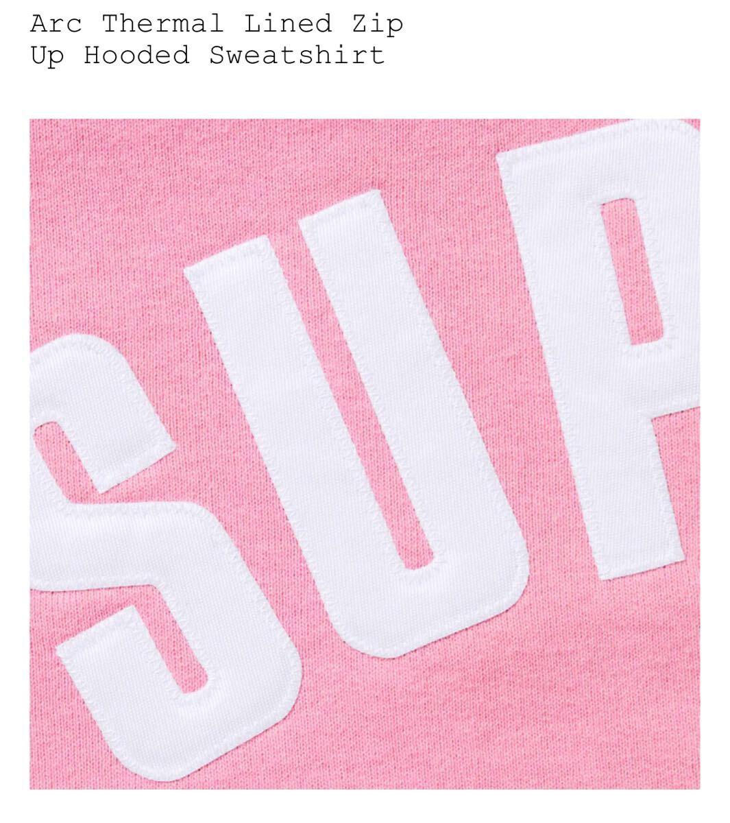 新品】XL Supreme Arc Thermal Zip Up Hooded Sweatshirt Pink 新品】XL Supreme Arc Thermal Zip Up Hooded Sweatshirt Pink