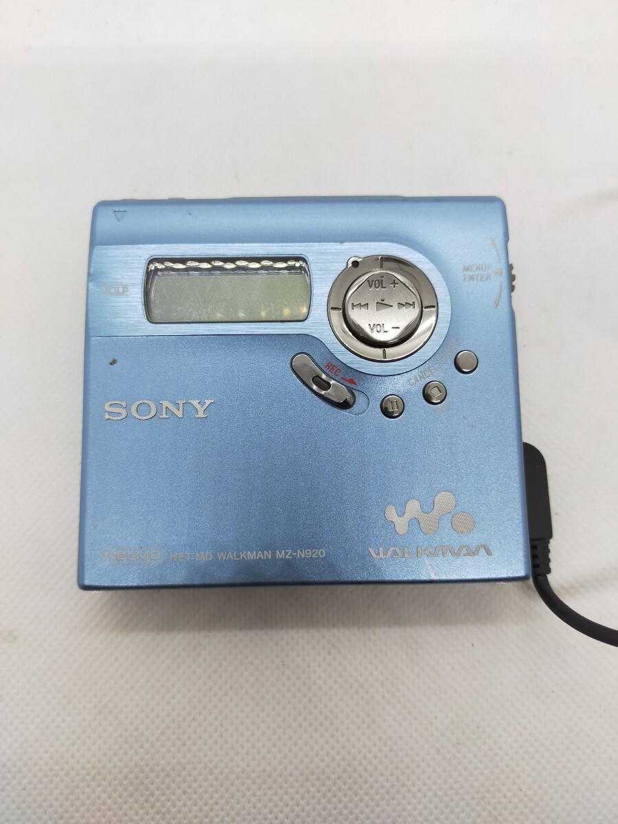 MDウォークマン SONY MZ-N920 ブルー リモコン付き WALKMAN