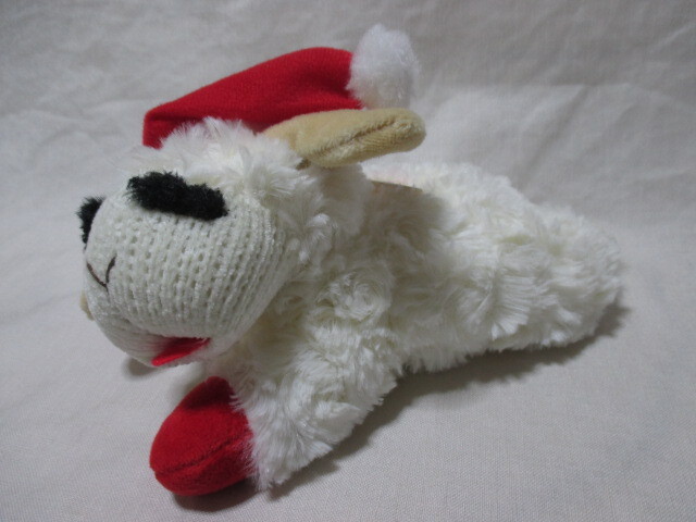 即決★USA Lambchop ラムチョップ ドール　ひつじ　サンタラムチョップ　クリスマス☆押すと音が鳴ります_画像2