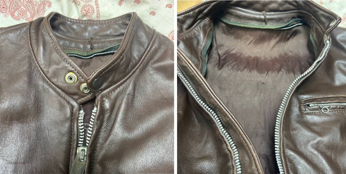 USA古着 50s~ 本革ステアハイド シングルライダースレザー USA古着 50s~ 本革ステアハイド シングルライダースレザー