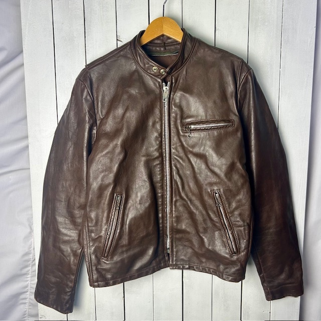 USA古着 50s~ 本革ステアハイド シングルライダースレザー USA古着 50s~ 本革ステアハイド シングルライダースレザー