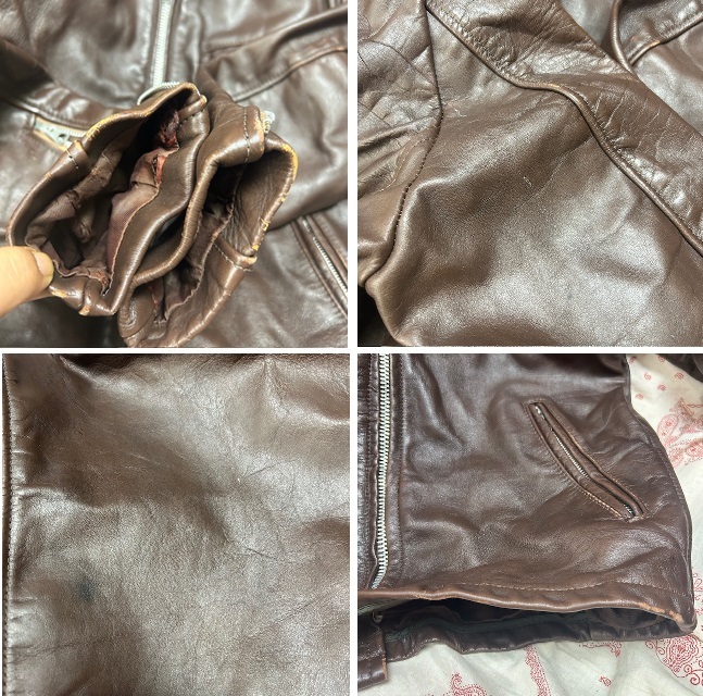 USA古着 50s~ 本革ステアハイド シングルライダースレザー USA古着 50s~ 本革ステアハイド シングルライダースレザー