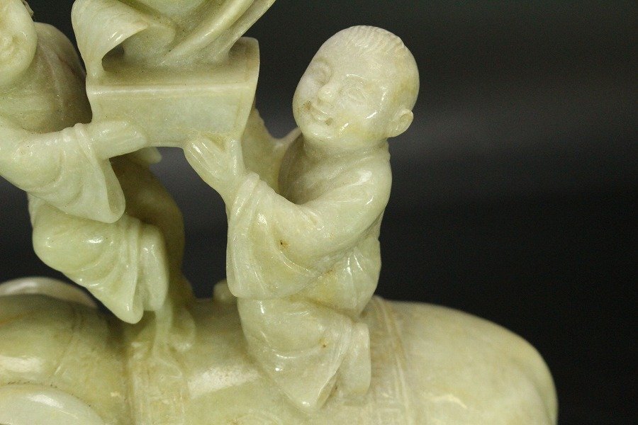 清 完白山人作 老寿山石 田黄石彫り 瑞獣印章擺件」極細工 擺件 清 完白山人作 老寿山石 田黄石彫り 瑞獣印章擺件」極細工 擺件