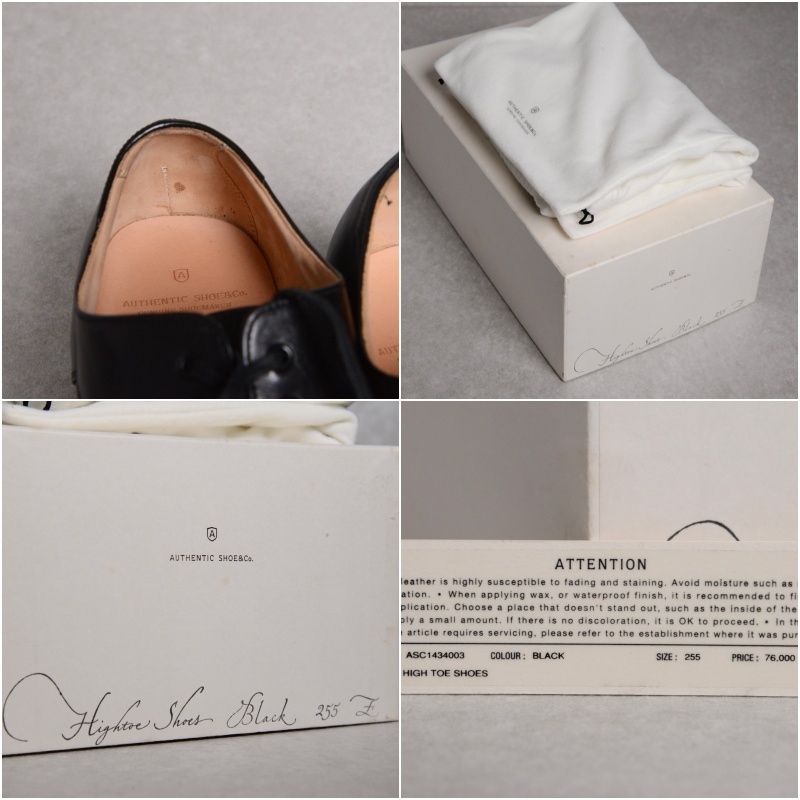 size25 5】【箱付き良品】AUTHENTIC SHOE&CO HIGH TOE SHOES size25 5】【箱付き良品】AUTHENTIC SHOE&CO HIGH TOE SHOES