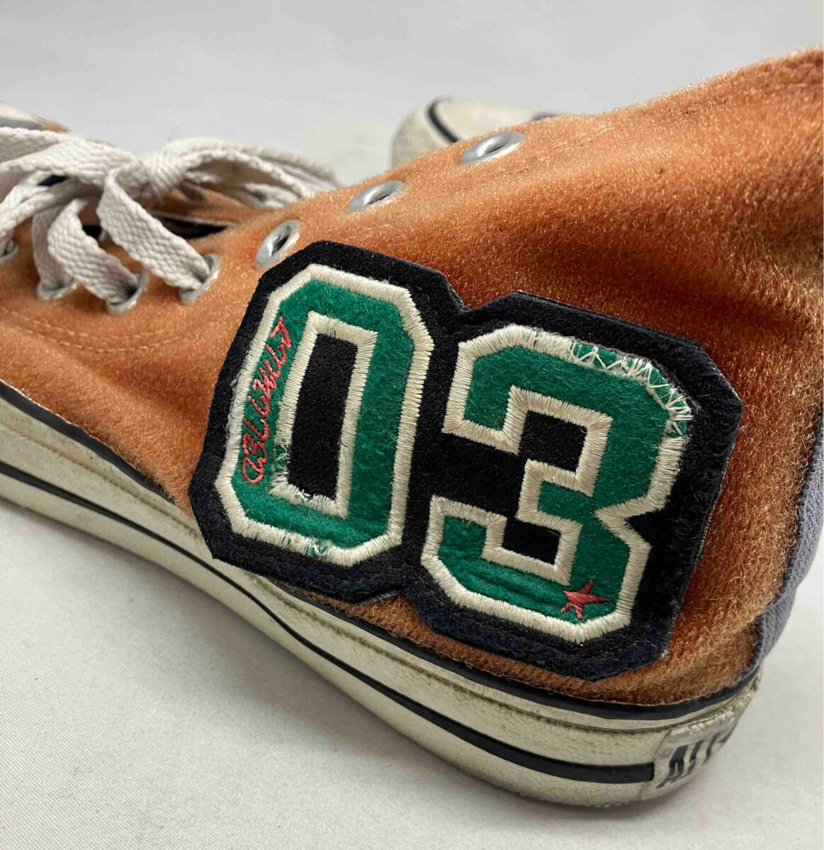 *[CONVERSE]ALL STAR LETTERED Hi Converse все Star Vintage orange - ikatto спортивные туфли 5 1/2