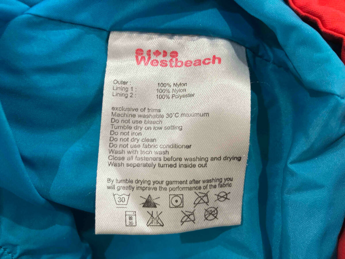 現状品 west beach スノーボードジャケット Sサイズ　メンズ　フード付き_画像4