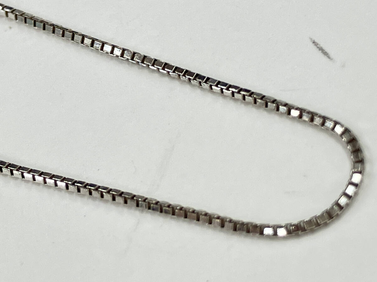 K18WG 45cm 2.4g ベネチアンネックレスチェーン アジャスター付