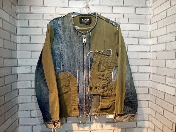 KURO denim クロ リメイク ノーカラー ジャケット 0 Gジャン(デニムジャケット) セレクトカジュアル