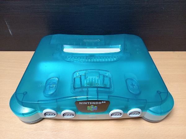 ジャンク 動作未確認 ① NINTENDO64 本体(クリアブルー)のみ カバー欠品