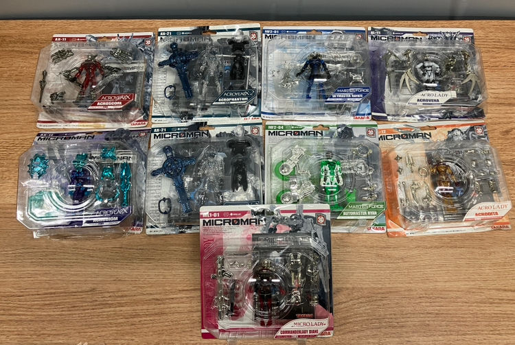 ジャンク 現状品 ★タカラ ミクロマン 9体セット ミクロマンレディ ミクロマンマスターフォース アクロイヤー アクロレディ