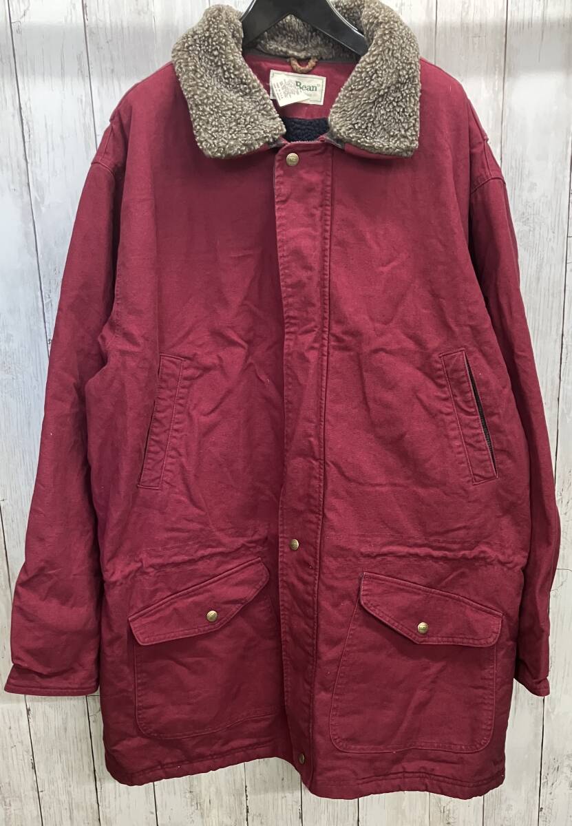 人気提案 エルエルビーン ハンティングジャケット L.L.Bean 80~90s XXL USA製 ボア襟 古着 男性用