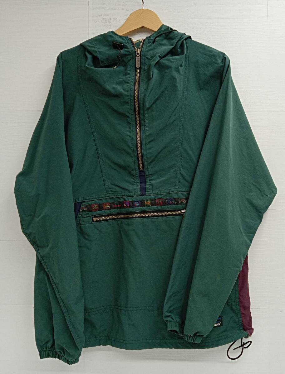 【新作入荷!!】 【ヴィンテージ/USA製】L.L.Bean レッド ネイビー モスグリーン メンズ Mサイズ 70s-80s 01322R-701 アノラックパーカー エルエルビーン 男性用