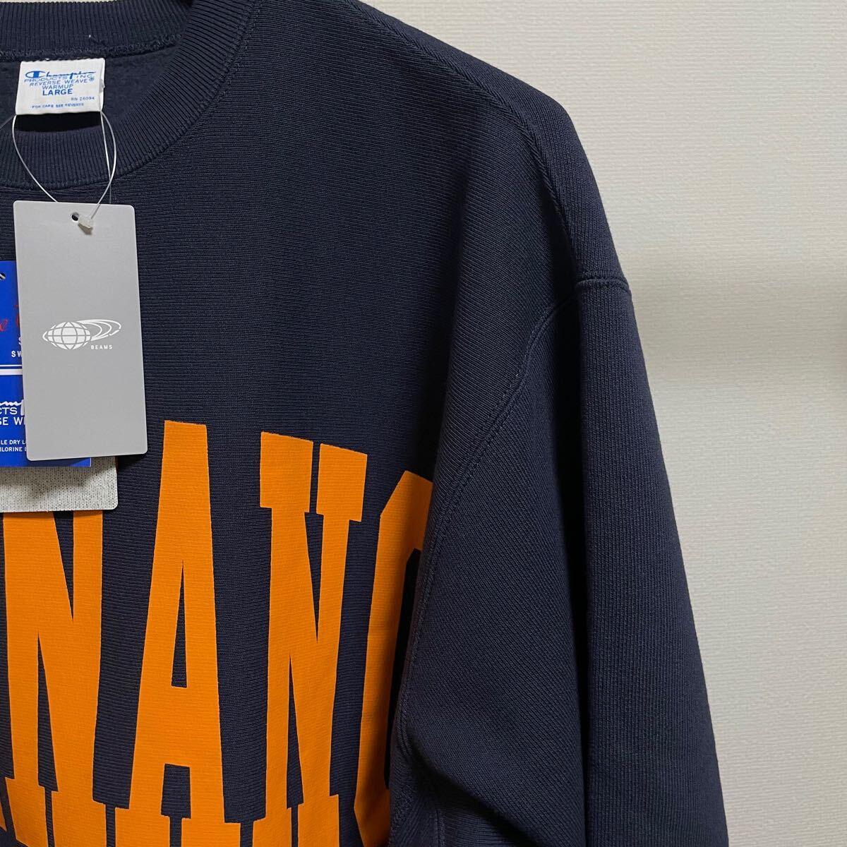 Champion × BEAMS × MINNANO】Logo Crew Neck Sweat【L Champion × BEAMS × MINNANO】Logo Crew Neck Sweat【L