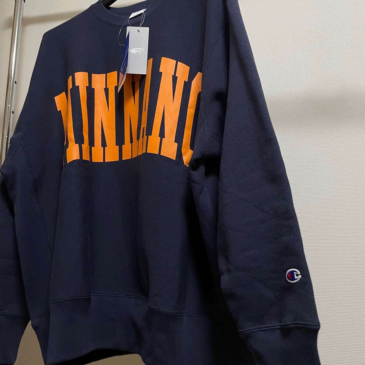 Champion × BEAMS × MINNANO】Logo Crew Neck Sweat【L Champion × BEAMS × MINNANO】Logo Crew Neck Sweat【L