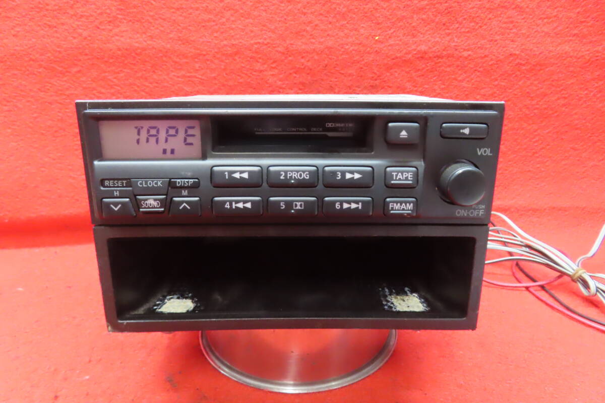 CS1448＊?jiǎng)幼鞅Ｔ^付/日産純正 CSK-9711D QP11 プリメーラ カーオーディオ カセットプレーヤー　デッキ 1DIN 本體のみ