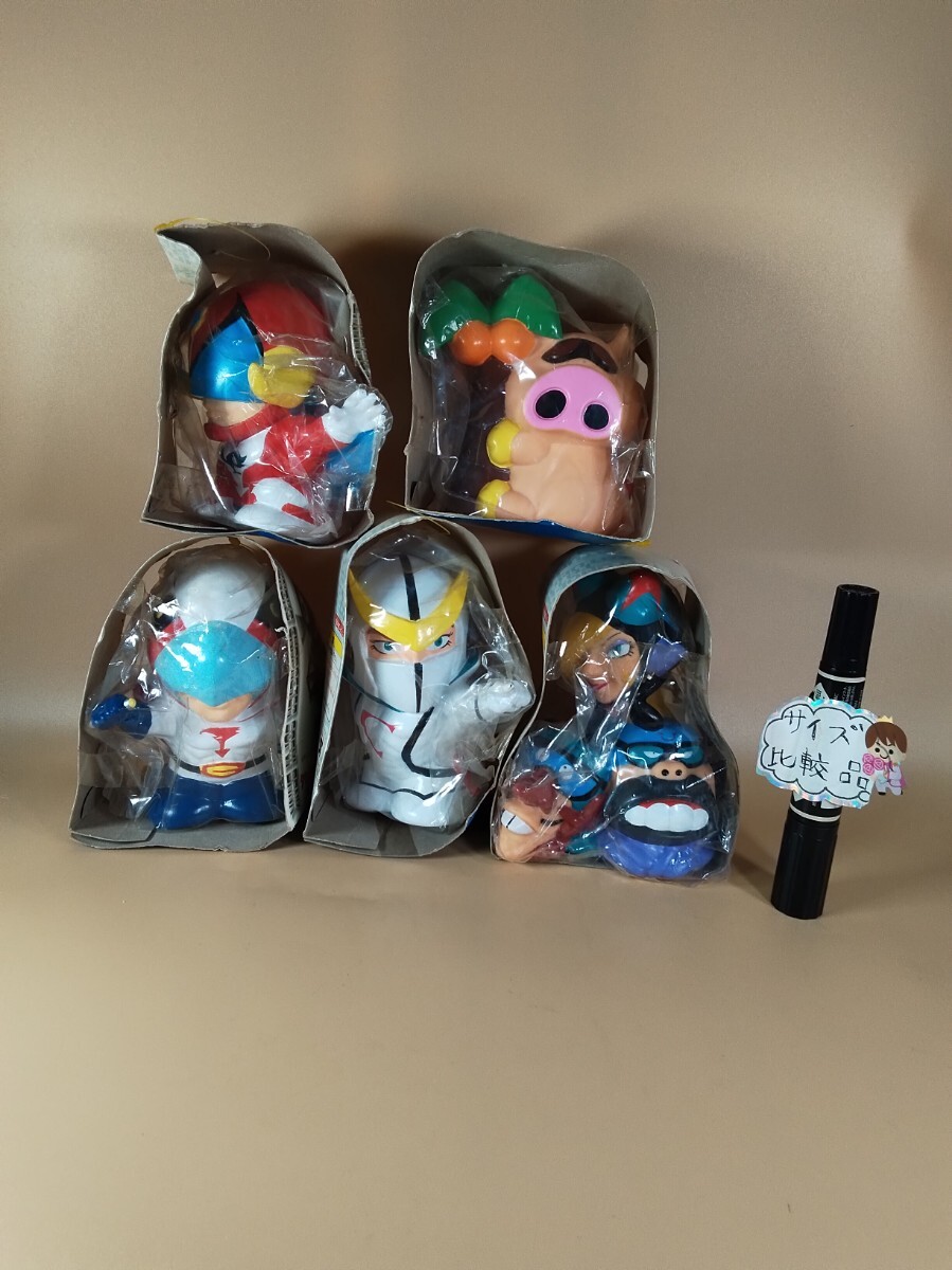 バンプレスト　ガチャマン　破裏拳ポリマー　キャシャーン　おだてブタ　三悪トリオ　5種類　 ソフビ貯金箱